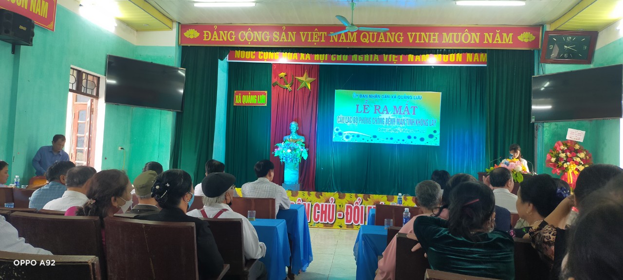 Xã Quảng Lưu tổ chức lễ ra mắt Câu lạc bộ phòng chống bệnh mạn tính không lây